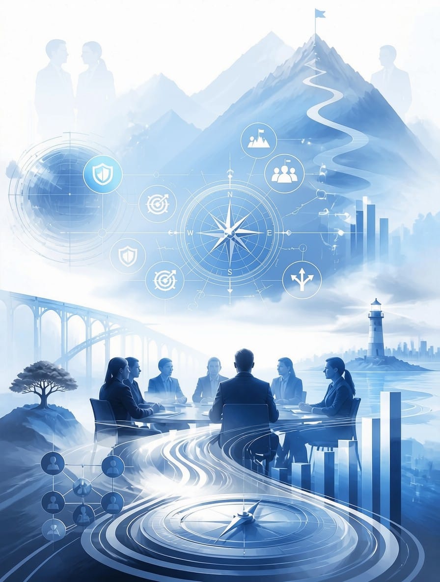 Various directional and leadership images